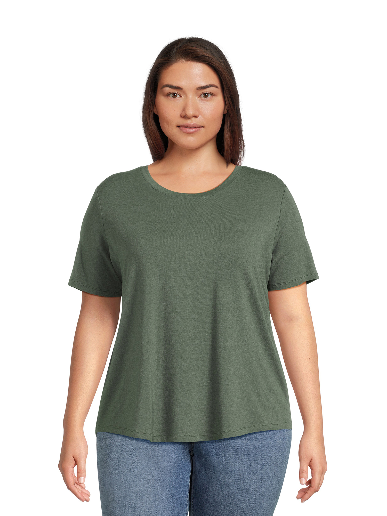 Terra & Sky Women’s Plus Size Crew Tee - Walmart.com