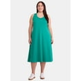 thumbnail image 1 of Terra & Sky Women's Plus Size Criss Cross Back Sleeveless Dress, Sizes 0X-5X, 1 of 2