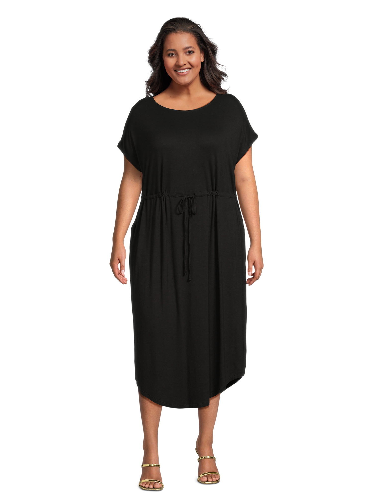 Terra & Sky Women's Plus Size Criss Cross Dress