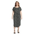 thumbnail image 1 of Terra & Sky Women's Plus Size Criss Cross Dress, 1 of 5