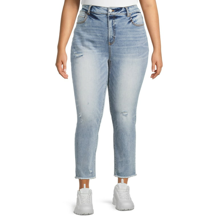 Terra & Sky Women's Plus Size Cropped Jeans 