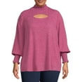 thumbnail image 1 of Terra & Sky Women's Plus Size Cutout Top, 1 of 5