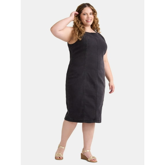 Terra & Sky Women's Plus Size Denim Bodycon Dress, Sizes 0X-5X