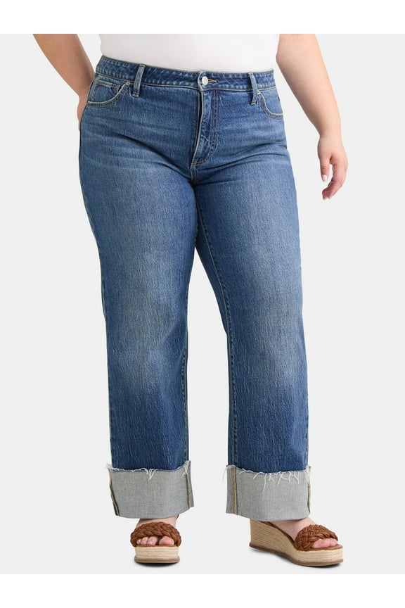 Women's Plus Size Denim High Rise Wide Leg Jean, Size 16W-28W