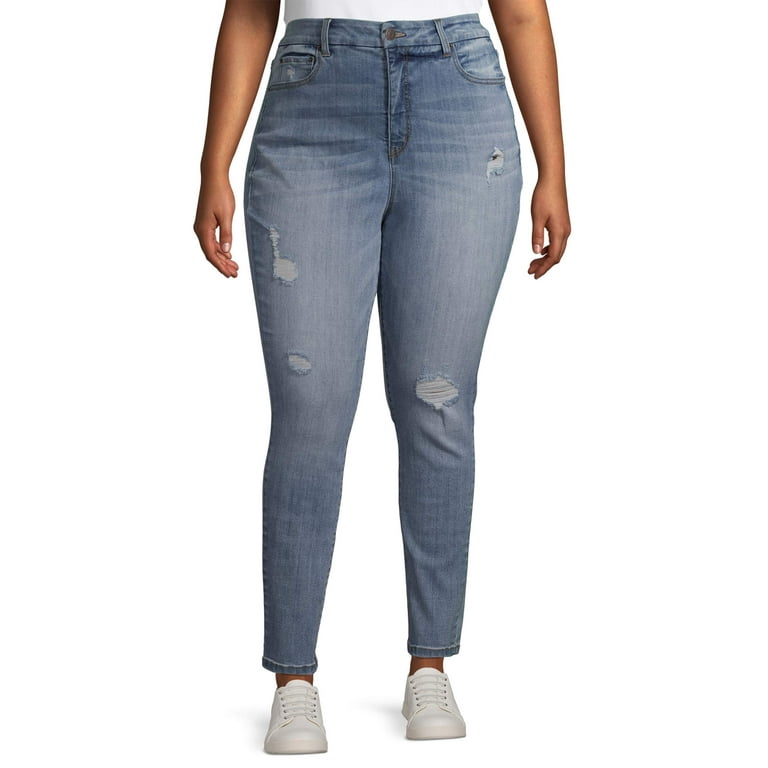 Walmart plus size denim jeggings cheap