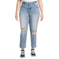 thumbnail image 1 of Terra & Sky Women's Plus Size Destructed Mom Jeans, 1 of 6