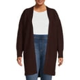 thumbnail image 1 of Terra & Sky Women's Plus Size Duster Cardigan Sweater, Midweight, 1 of 5