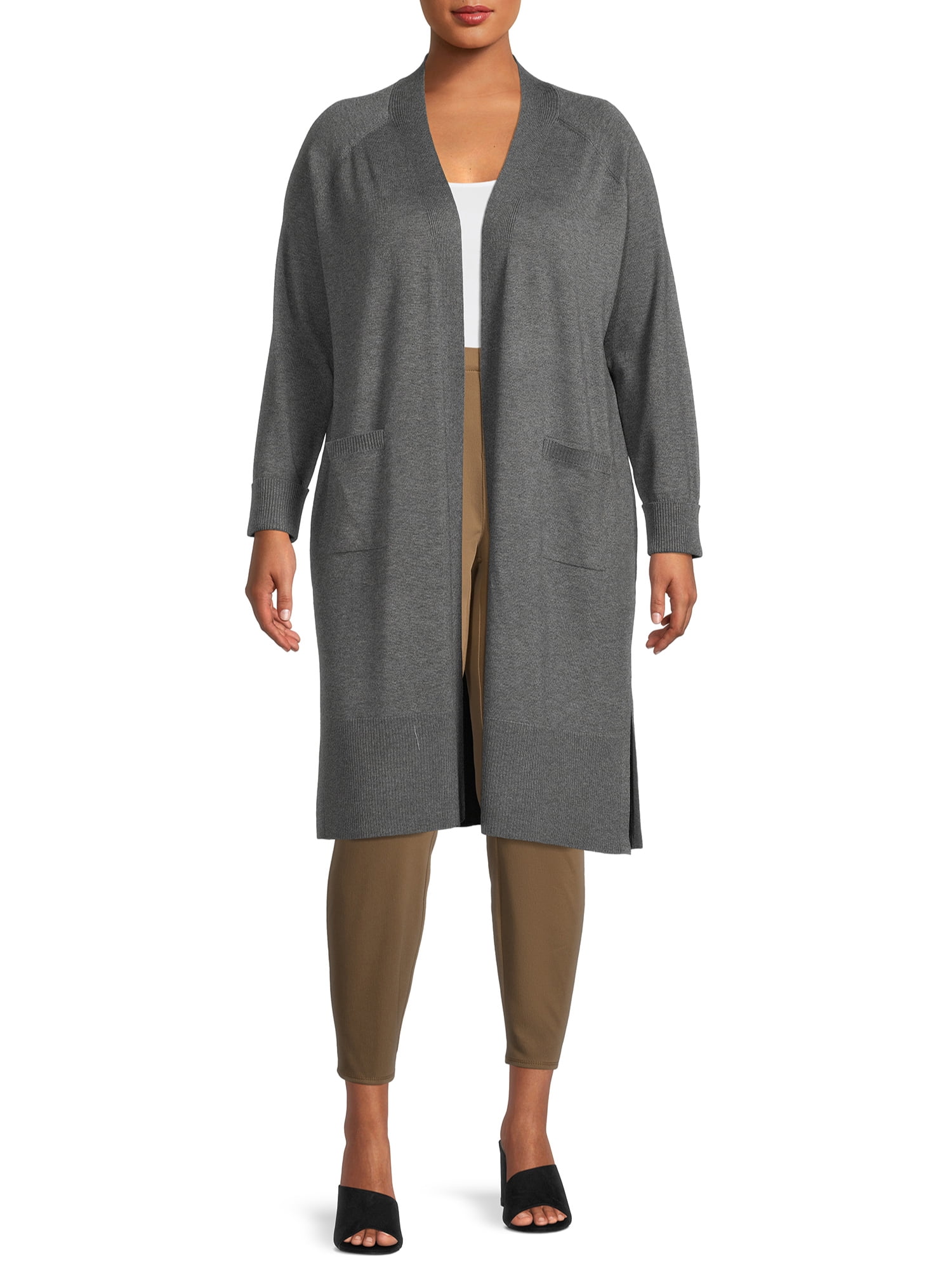 Terra & Sky Women's Plus Size Duster Cardigan 