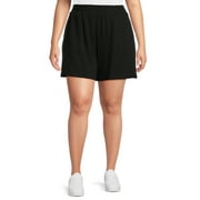 Terra & Sky Women's Plus Size Easy Knit Shorts