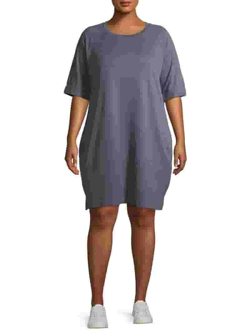 超高品質で人気の Terra & Sky Plus Size Elbow Sleeve T-Shirt Dress - Walmart.com Clothing