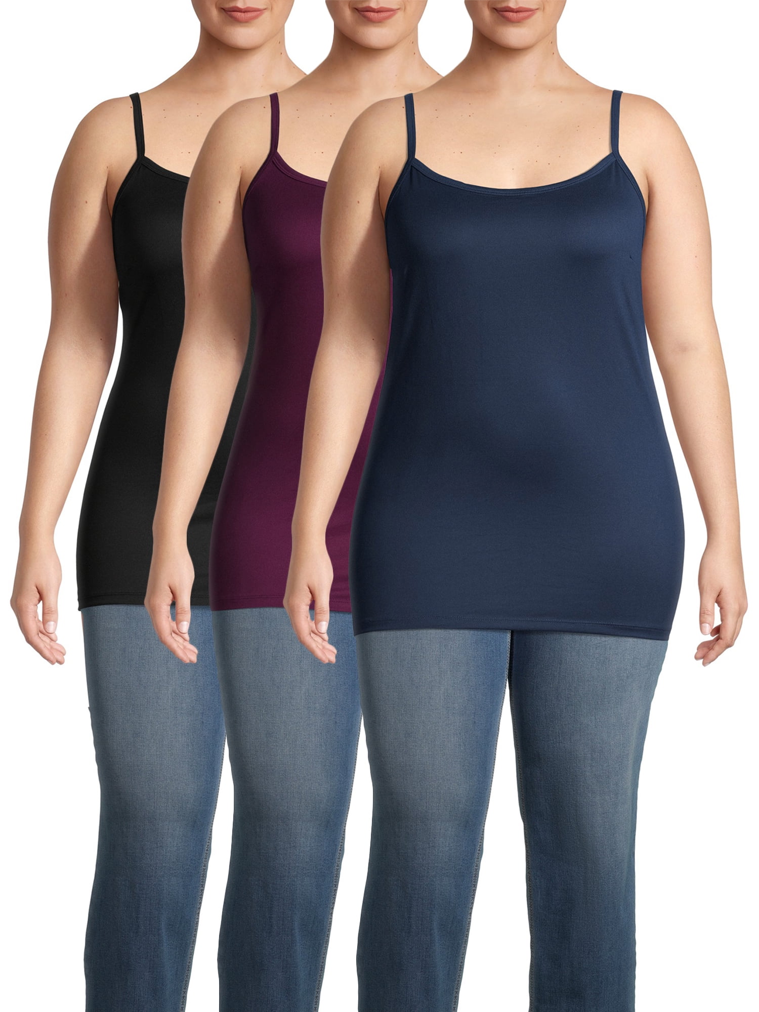 Terra & Sky Women's Plus Size Everyday Essential Tunic Length Cami, 2