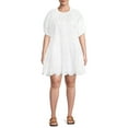 thumbnail image 1 of Terra & Sky Women's Plus Size Eyelet Dress with Short Sleeves, 1 of 5