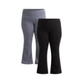 thumbnail image 1 of Terra & Sky Women's Plus Size Flare Legging, 30” Inseam, 2-Pack, Sizes 0X-5X, 1 of 5