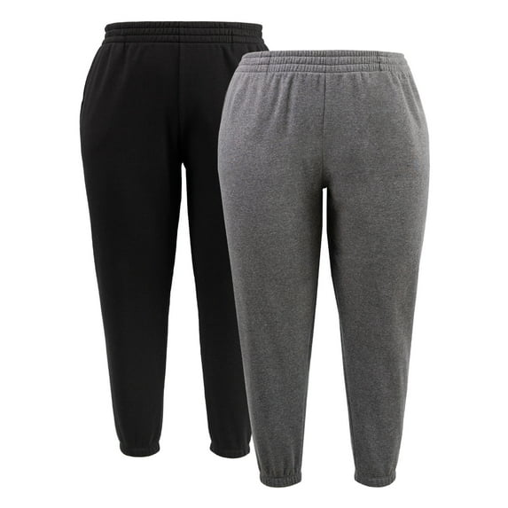 Terra & Sky Women's Plus Size Fleece Sweatpant, Available in 1,2, 3-Packs, Sizes 0X-4X