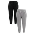 thumbnail image 1 of Terra & Sky Women's Plus Size Fleece Sweatpants, 2-Pack, 1 of 12