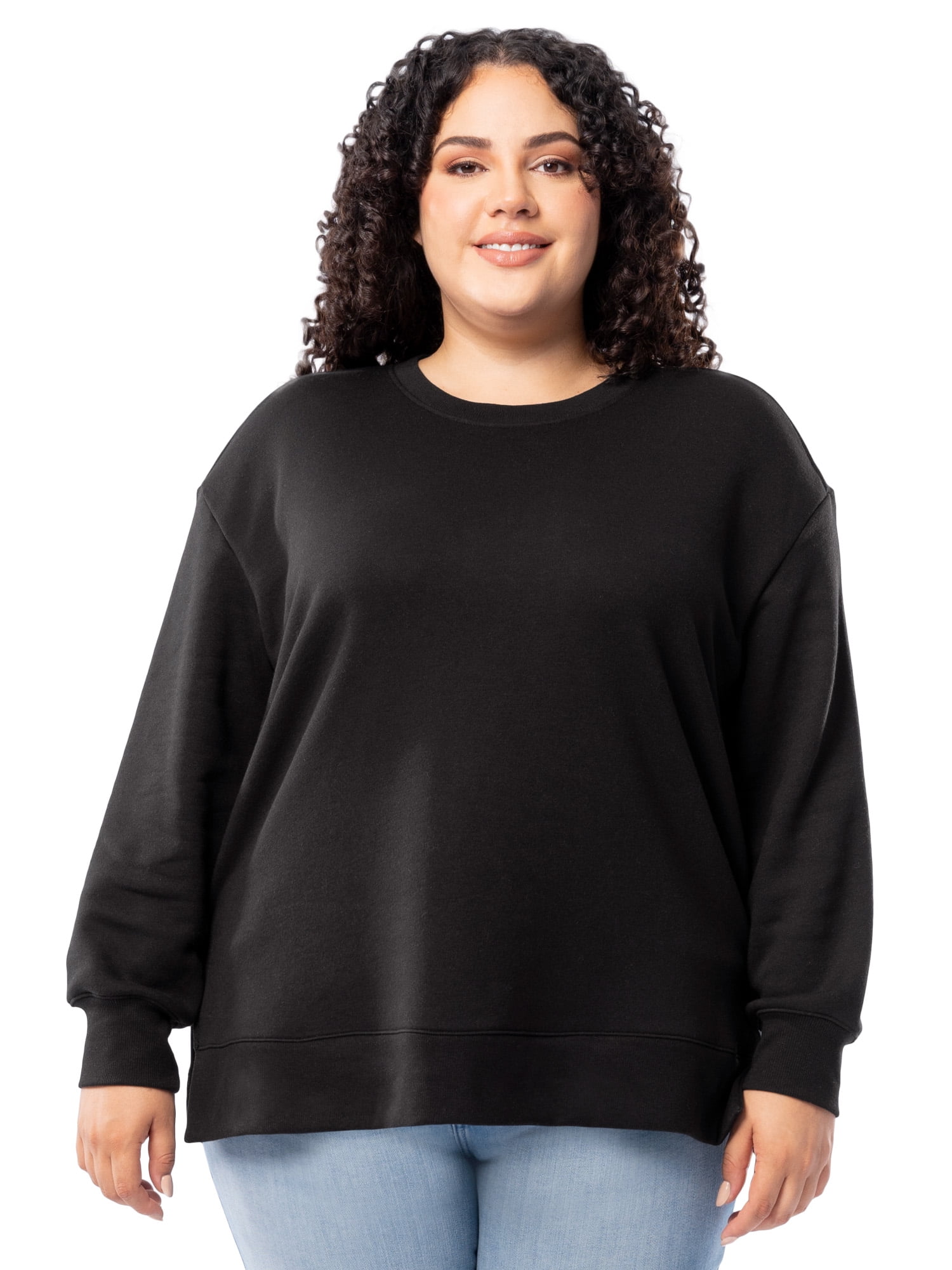 Terra Sky Women s Plus Size Fleece Sweatshirt 0X 4X Walmart