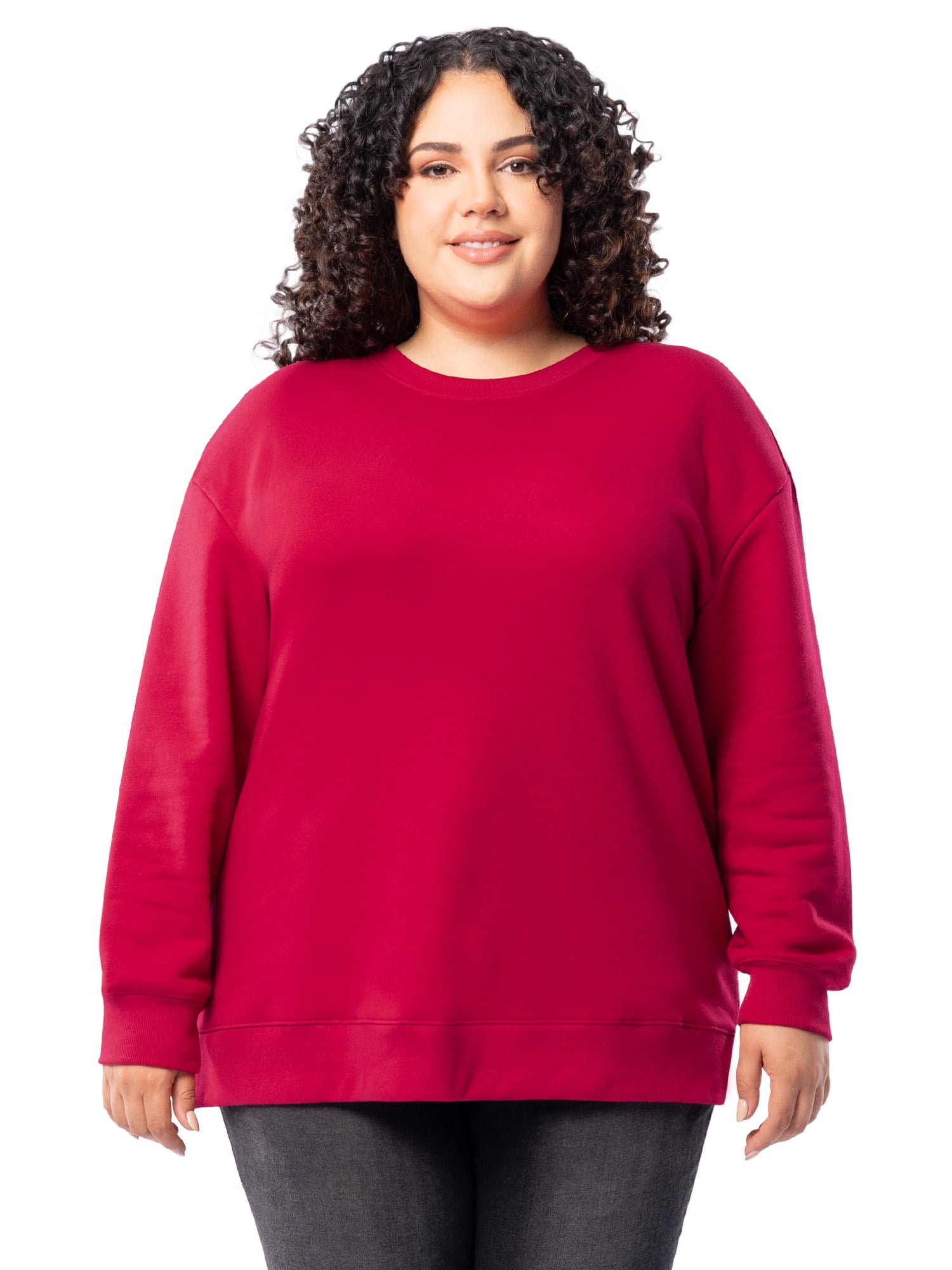 Terra \u0026 Sky Women's Plus Size Fleece Sweatshirt, Available in 1,2, and 3-  Packs, Size 0X-4X - Walmart.com