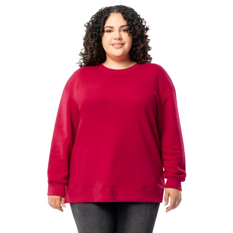 Terra Sky Women s Plus Size Fleece Sweatshirt Available in 1 2 and 3 Packs Size 0X 4X