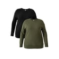 thumbnail image 1 of Terra & Sky Women's Plus Size Fleece Sweatshirt, 2-Pack, 1 of 16