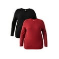thumbnail image 1 of Terra & Sky Women's Plus Size Fleece Sweatshirt, 2-Pack, 1 of 15