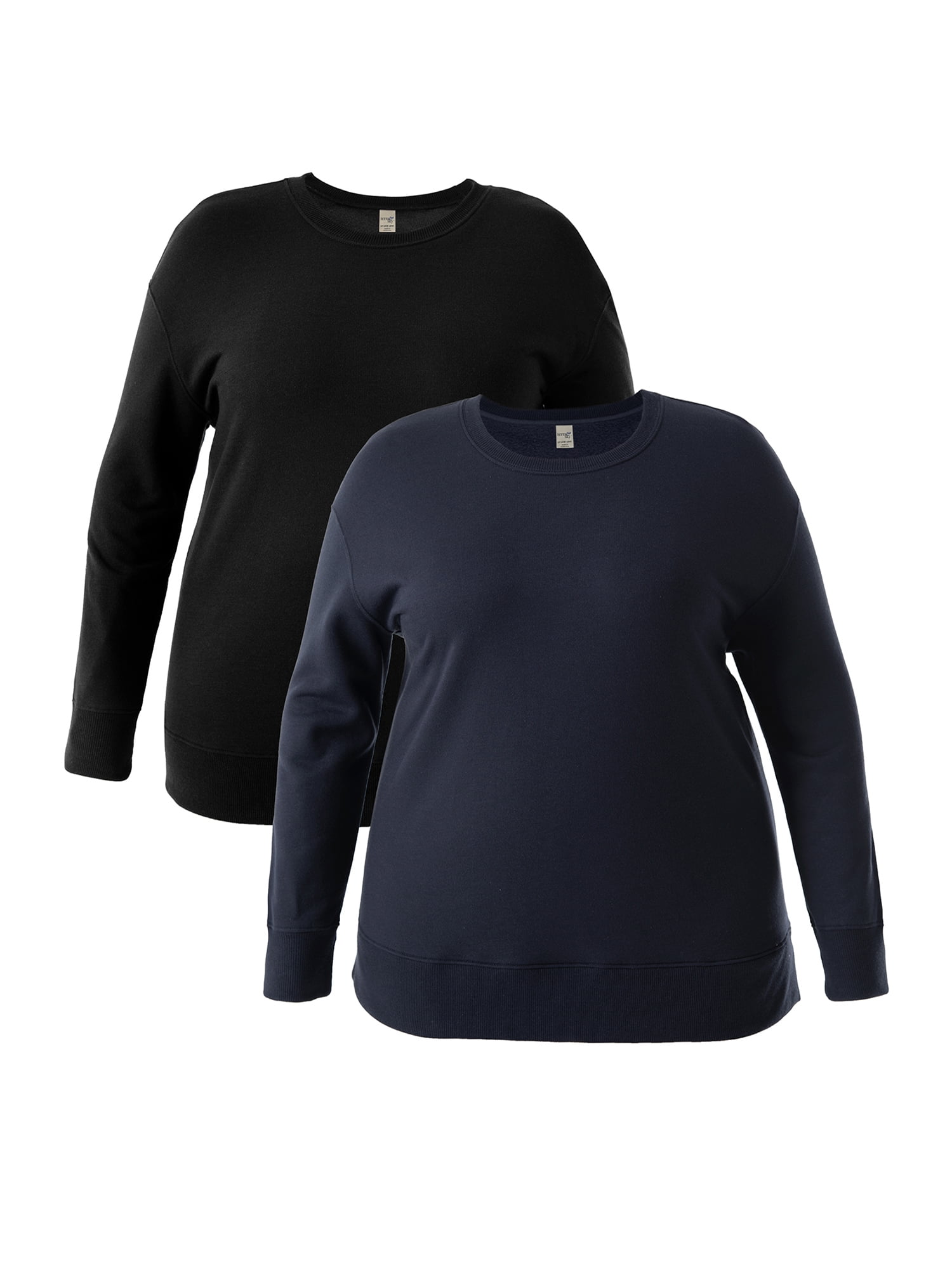Terra Sky Women s Plus Size Fleece Sweatshirt 2 Pack Walmart
