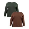 thumbnail image 1 of Terra & Sky Women's Plus Size Fleece Sweatshirt, Available in 1,2, and 3- Packs, Size 0X-4X, 1 of 22