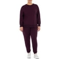 thumbnail image 1 of Terra & Sky Women's Plus Size Fleece Sweatshirt & Sweatpant 2-Pack, 1 of 8