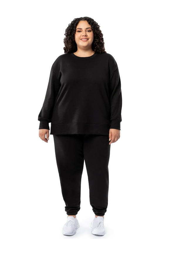 Women's Plus Size Fleece Sweatshirt and Sweatpant Set (0X-4X)