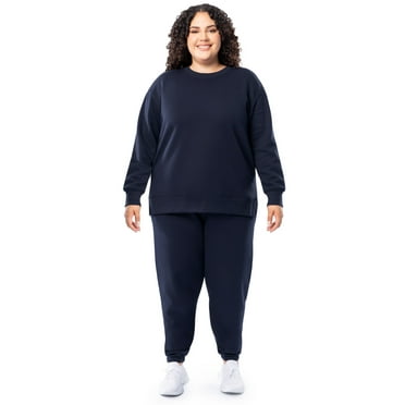 Terra & Sky Women's Plus Size Fleece Sweatshirt and Sweatpant Set (0X-4X)