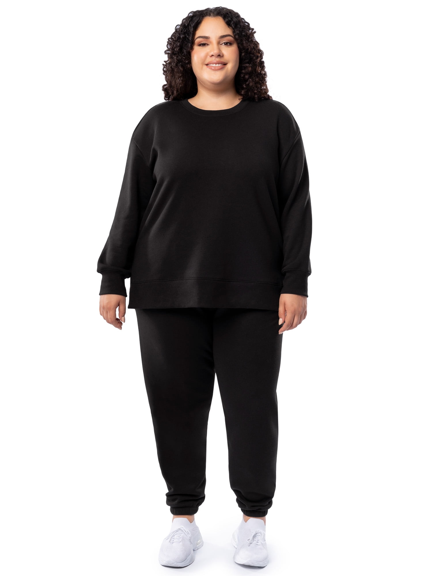 Terra & Sky Women's Plus Size Fleece Sweatshirt and Sweatpant Set (0X-4X)