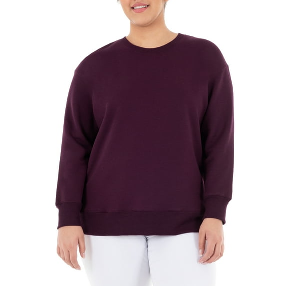 Terra & Sky Women's Plus Size Fleece Sweatshirt