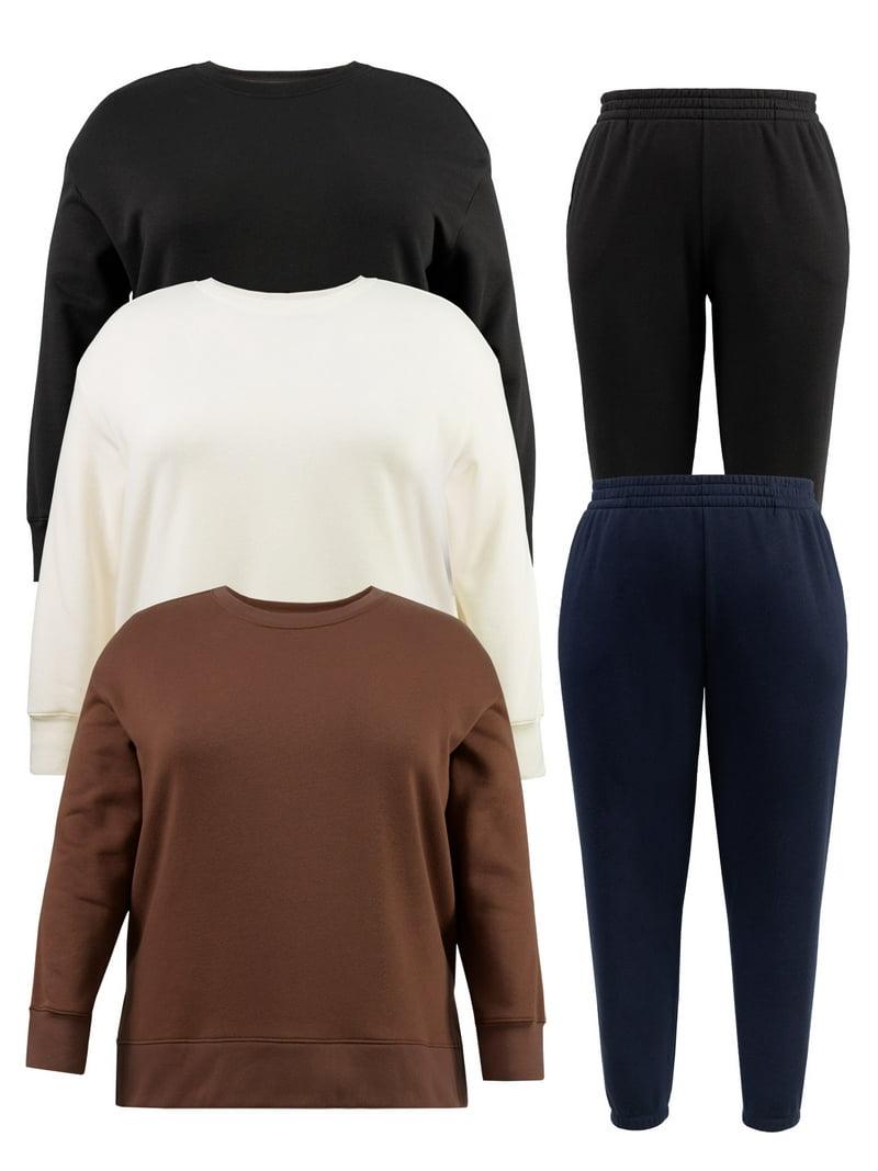 Terra & Sky Women's Plus Size Fleece Sweatshirts and