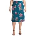 thumbnail image 1 of Terra & Sky Women's Plus Size Floral Slip Skirt, 1 of 6