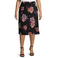 thumbnail image 1 of Terra & Sky Women's Plus Size Floral Slip Skirt, 1 of 6