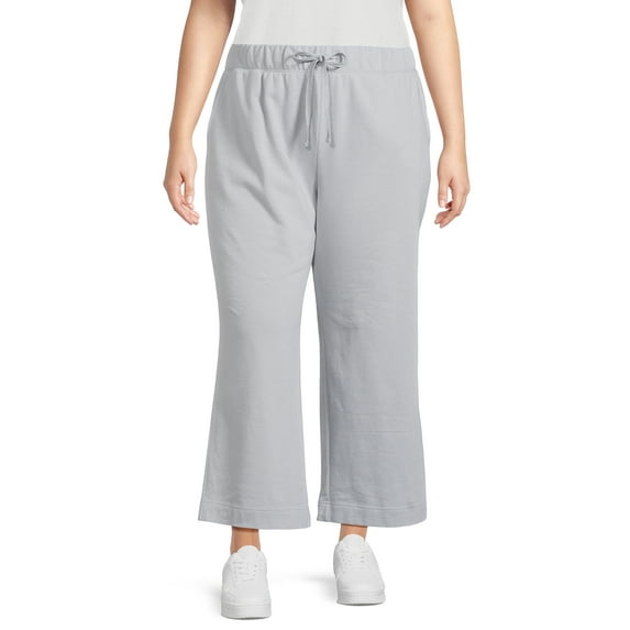 Terra & Sky Women's Plus Size French Terry Pull On Pants