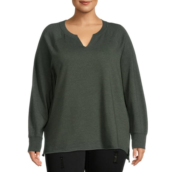 Terra & Sky Women's Plus Size French Terry Sweatshirt