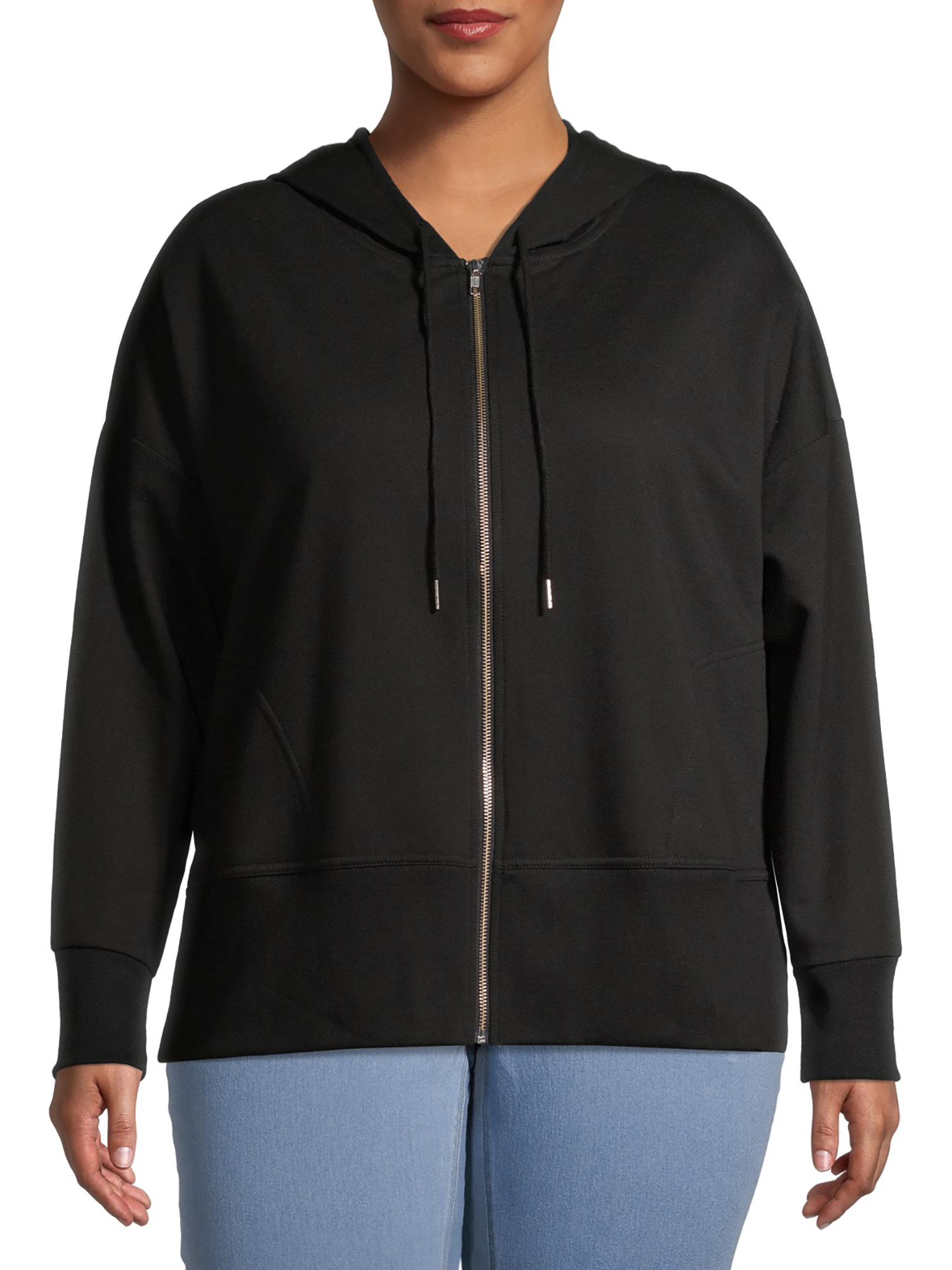 Terra & Sky Women's Plus Size Full Zip Fleece Hoodie 