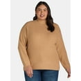 thumbnail image 1 of Terra & Sky Women's Plus Size Funnel Neck Sweater, Midweight, Sizes 0X-5X, 1 of 5