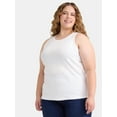 thumbnail image 1 of Terra & Sky Women's Plus Size High Neck Rib Tank Top, Sizes 0X-4X, 1 of 5