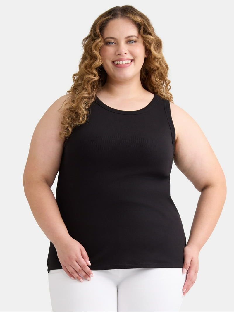 トップス 40/1 RIB BIG TANK TOP BLACK / SLATE GRAY Women's Seamless Rib Tank – Black Diamond