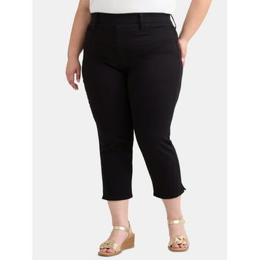 Terra & Sky Women's Plus Size High Rise Capri Jeggings, Sizes 0X-5X
