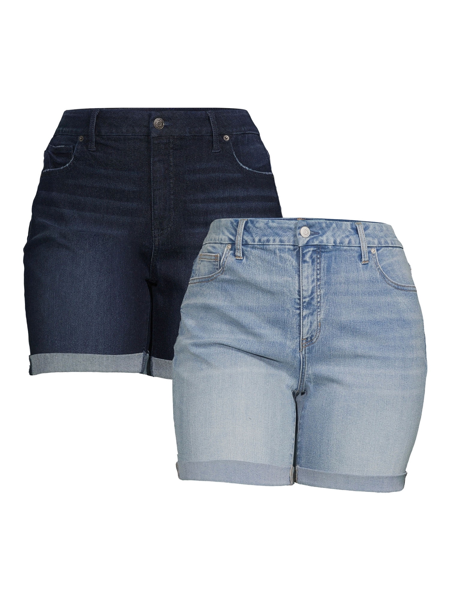 H&M Curvy Fit Bermuda High Denim Shorts | Kingsway Mall