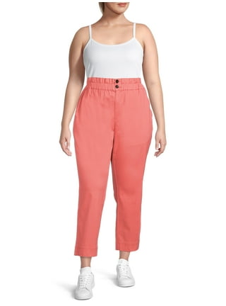 Terra & Sky Women's Plus Size Ponte Pant with Ankle Zipper 