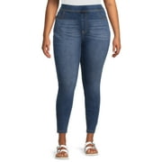 Terra & Sky Women's Plus Size Pull On Jegging Jeans, 28” Inseam