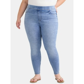No Boundaries Juniors' Plus Size High Rise Slim Straight Jeans