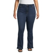 Terra & Sky Women's Plus Size High Waist Bootcut Jeans