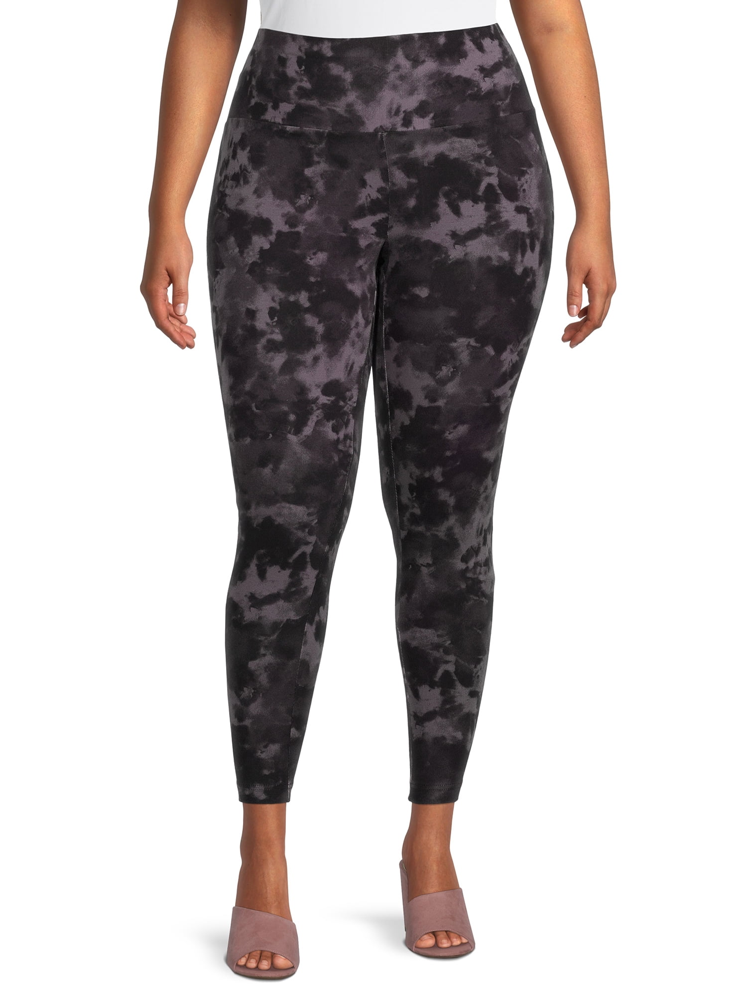 Terra & Sky, Pants & Jumpsuits, Terra Sky Womens Pants Black Pull On Capri  Leggings Faux Leather 2x 2w22w