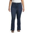 thumbnail image 1 of Terra & Sky Women's Plus Size High Waisted Bootcut Jeans, 32" Inseam, 1 of 14