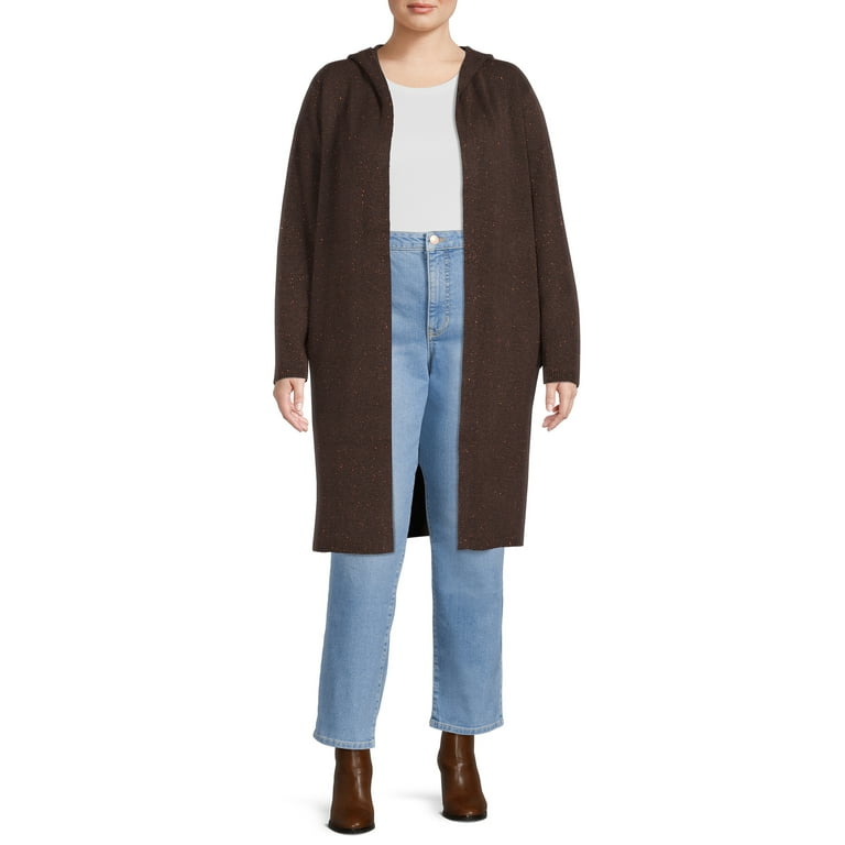 Terra Sky Women's Plus Size Hooded Duster