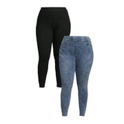 Terra & Sky Women's Plus Size Jegging Jeans, 28” Inseam, 2-Pack